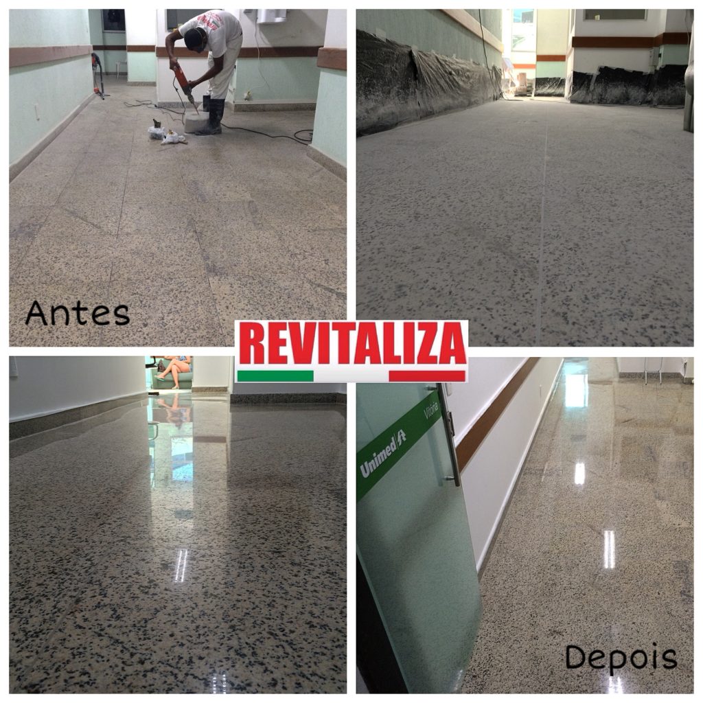 Revitaliza piso granito Unimed Vitória 